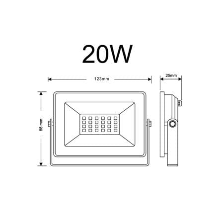 สปอตไลท์ภายนอก LED SHINING FLOOD LIGHT 20 วัตต์ WARMWHITE_7