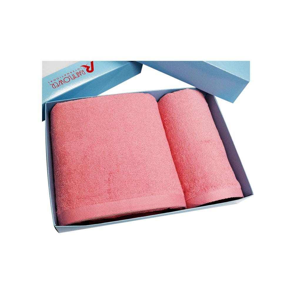ผ้าขนหนู GIFT SET RAINFLOWER KIMONO สีชมพู แพ็ก 2 ชิ้น