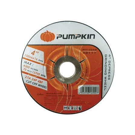 แผ่นไฟเบอร์เจียรเหล็ก PUMPKIN หนา 4 นิ้ว สีดำ_0