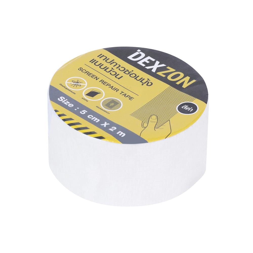 เทปกาวซ่อมมุ้ง แบบม้วน DEXZON 5 ซม.X2 ม. สีดำ