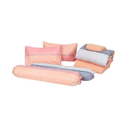 ชุดผ้าปูที่นอน 6 ฟุต 7 ชิ้น HOME LIVING STYLE MOTIVE สีส้ม_3