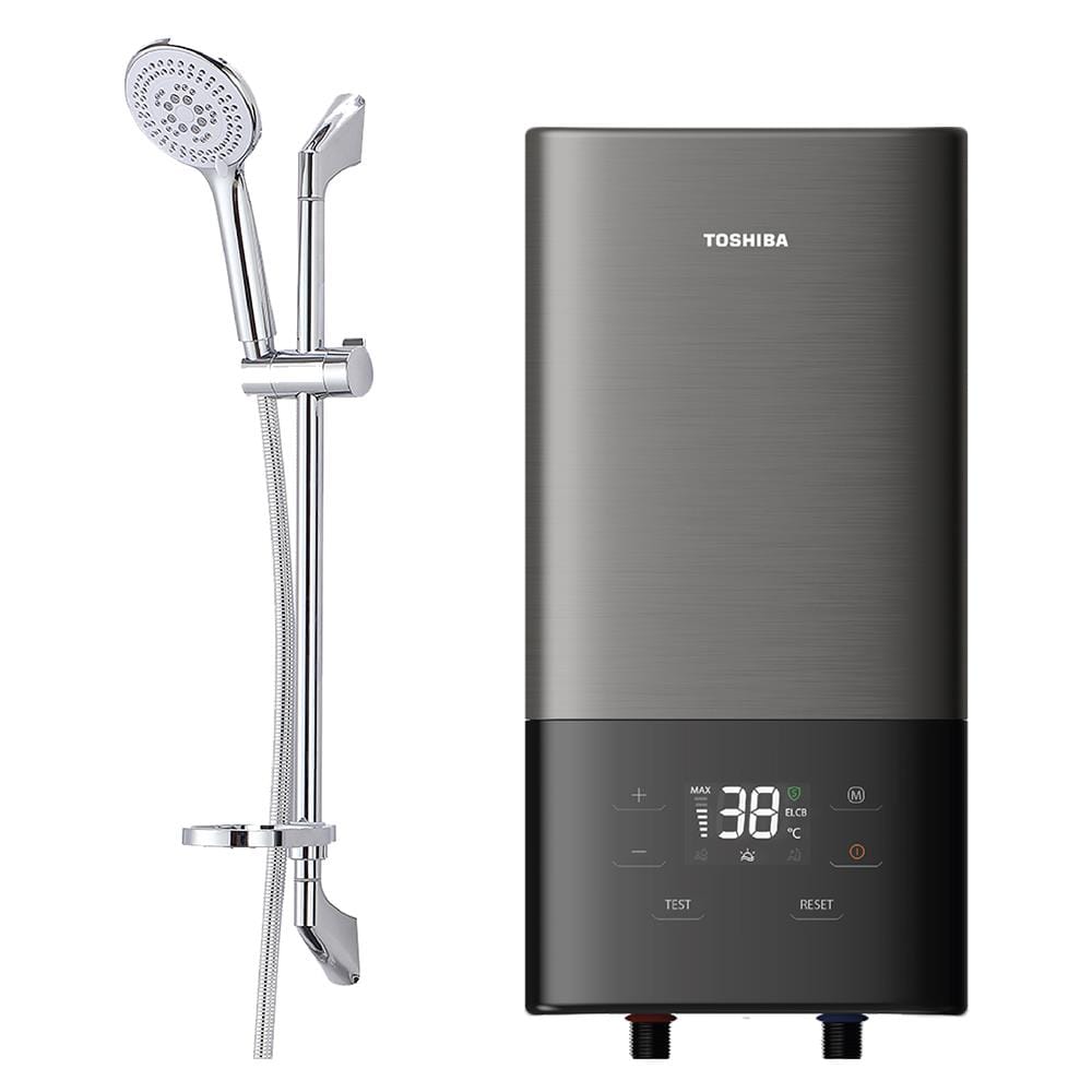 เครื่องทำน้ำอุ่น TOSHIBA TWH-38EXNTH(T) 3800 วัตต์ สีเทา