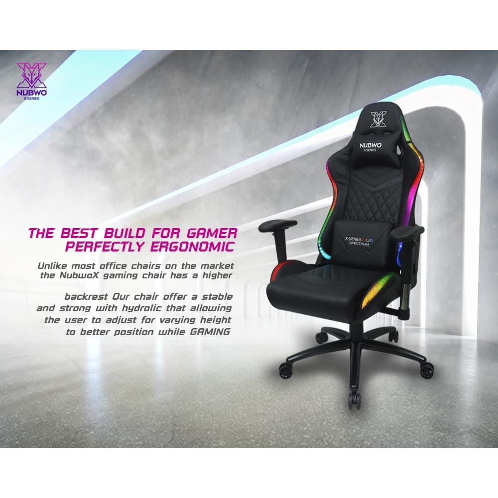 เก้าอี้เกมมิ่ง NUBWO NBCH-X107 PLUS สีดำ