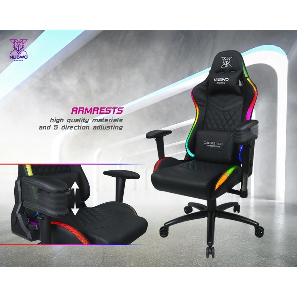 เก้าอี้เกมมิ่ง NUBWO NBCH-X107 PLUS สีดำ