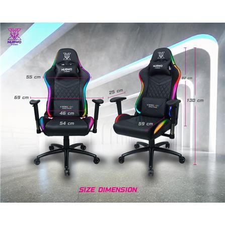 เก้าอี้เกมมิ่ง NUBWO NBCH-X107 PLUS สีดำ_12