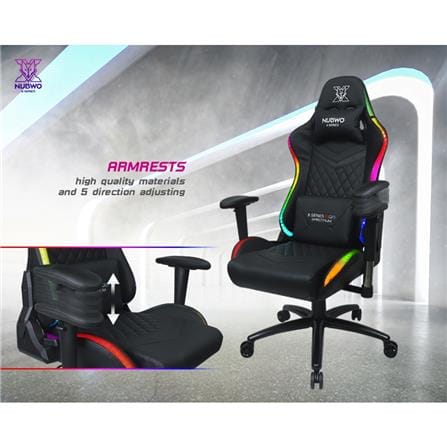 เก้าอี้เกมมิ่ง NUBWO NBCH-X107 PLUS สีดำ_8