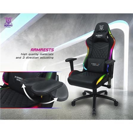 เก้าอี้เกมมิ่ง NUBWO NBCH-X107 PLUS สีดำ_9