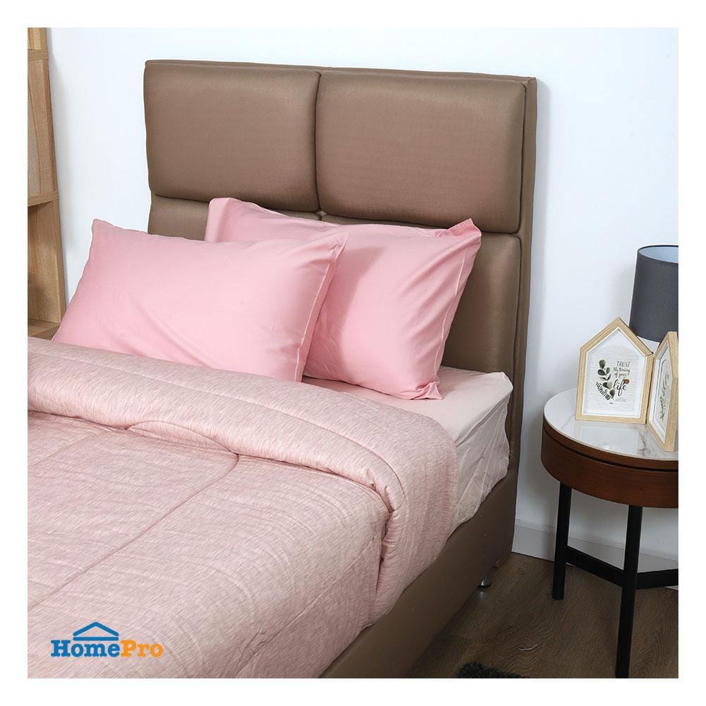 ปลอกหมอนหนุน HOME LIVING STYLE COTTON SATEEN สีชมพู แพ็ก 2 ชิ้น