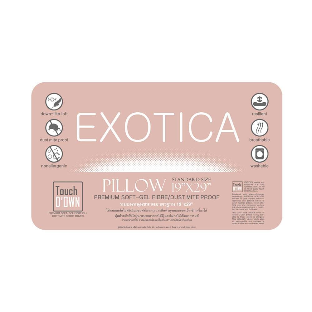 หมอนหนุน ไมโครไฟเบอร์ EXOTICA TOUCH DOWN 19x29 นิ้ว