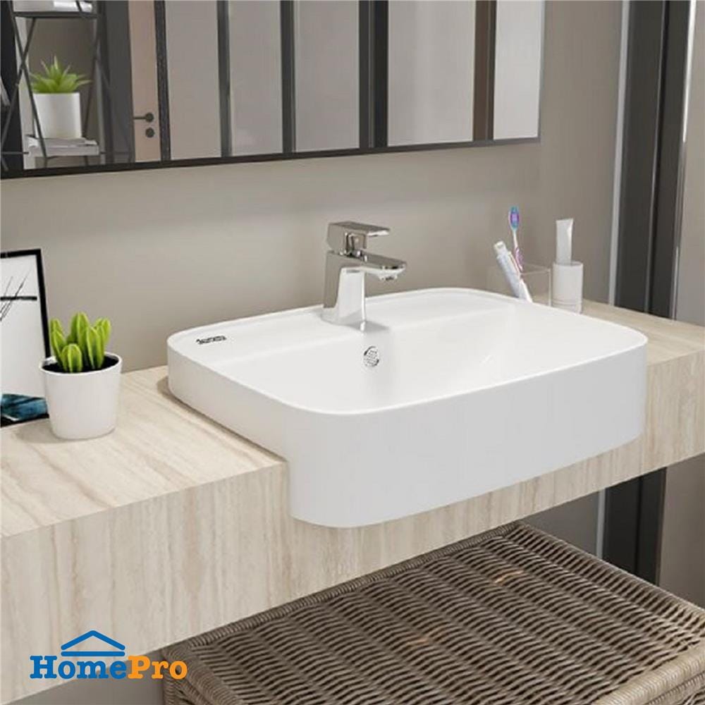 อ่างล้างหน้าแบบฝังครี่งเคาน์เตอร์  AMERICAN STANDARD WP-0320-WT สีขาว
