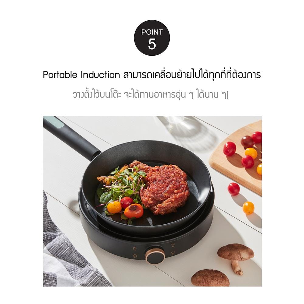 เตาแม่เหล็กไฟฟ้า LOCKNLOCK FS-IC001-2 สีกรมท่า