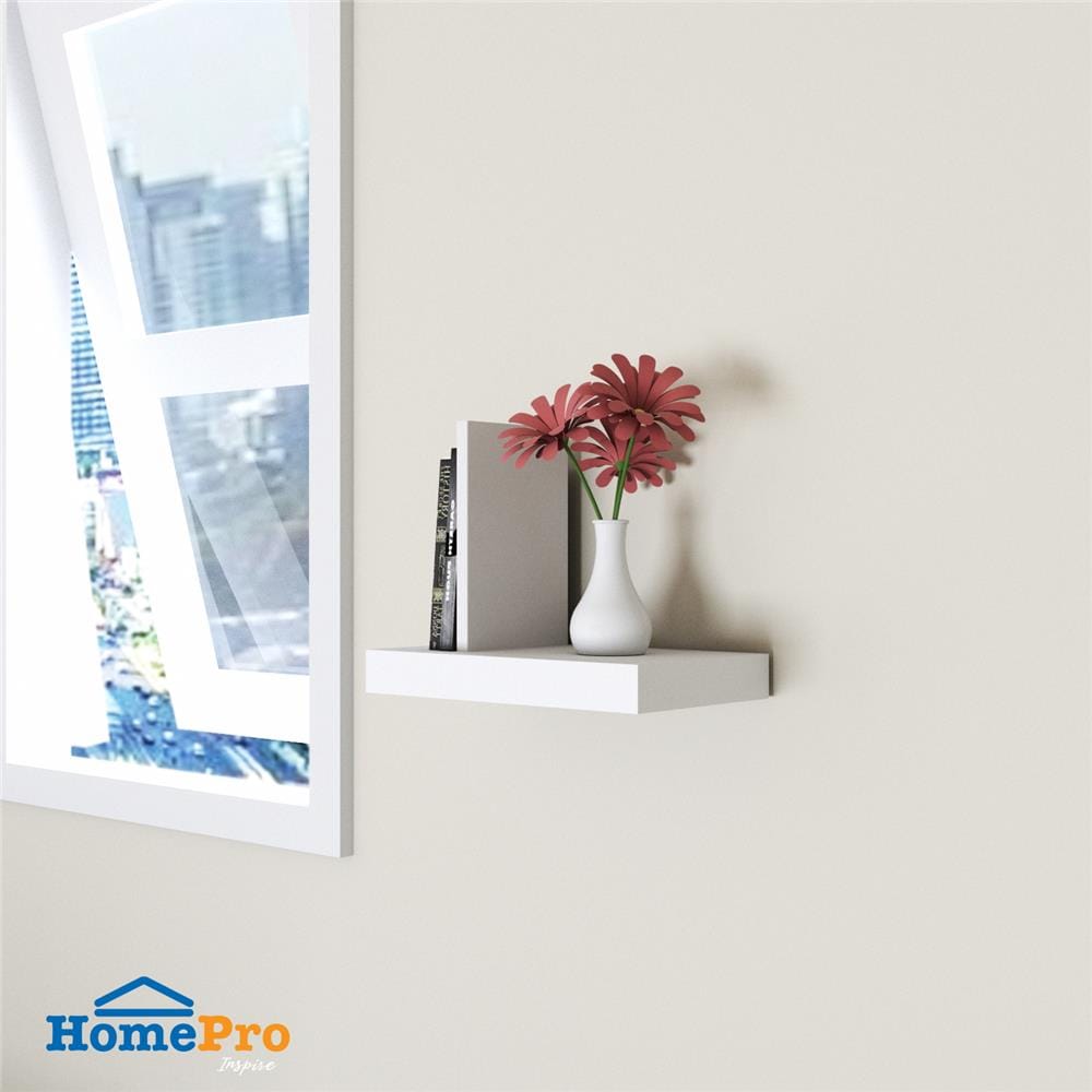 แผ่นชั้นไม้ซ่อนขา STACKO 40x24x5 ซม. สีขาว