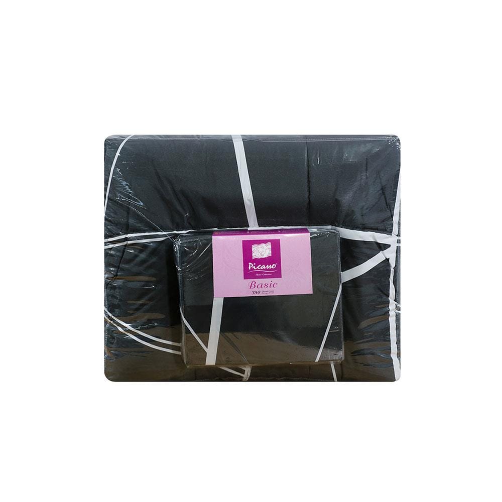 ชุดผ้าปูที่นอน 6 ฟุต 6 ชิ้น PICASSO BASIC สี NAPLES DARK GREY