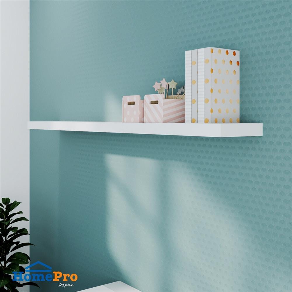 แผ่นชั้นไม้ซ่อนขา STACKO 180x24x5 ซม. สีขาว