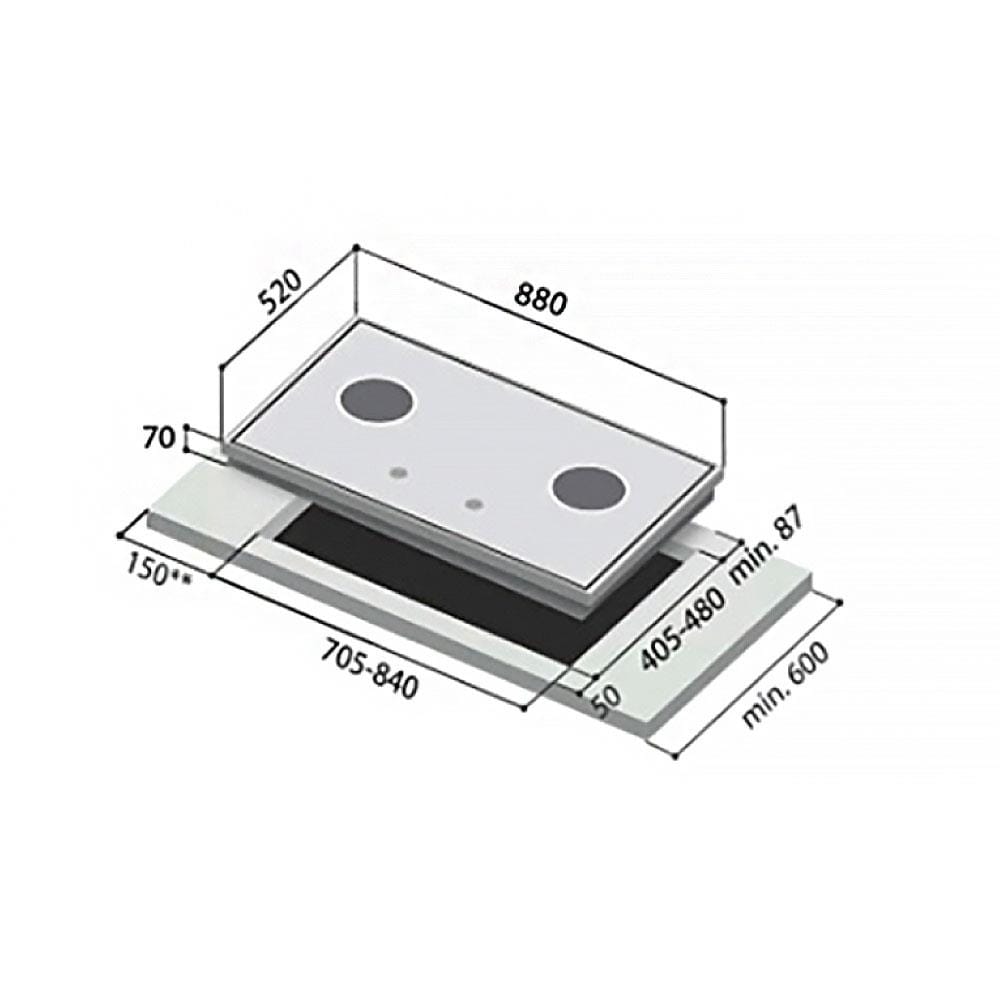 เตาฝังแก๊ส RINNAI RB-93US 88 ซม.