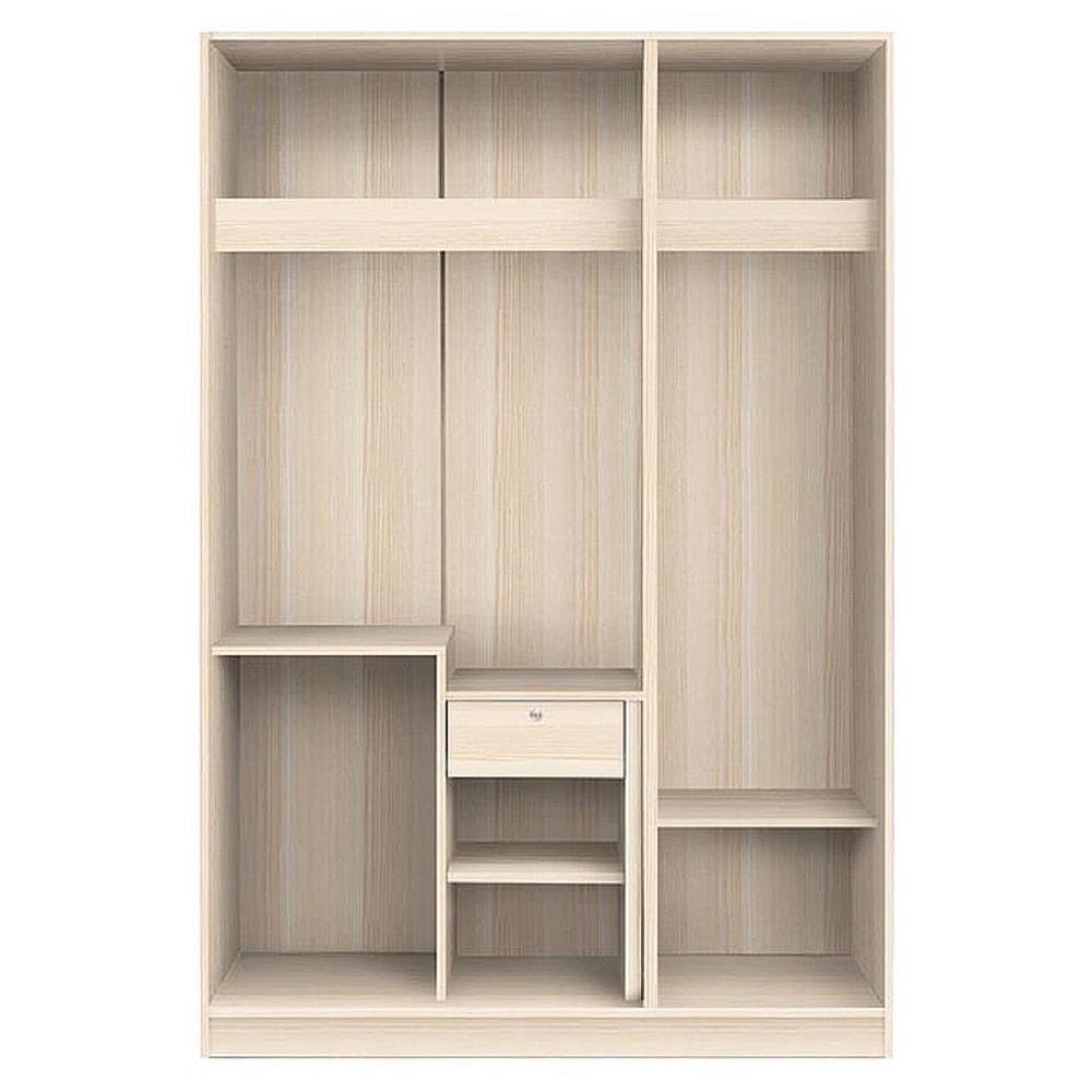 ตู้เสื้อผ้า 3 บานเปิด KONCEPT HAKONE 134 ซม. สี CANYON OAK