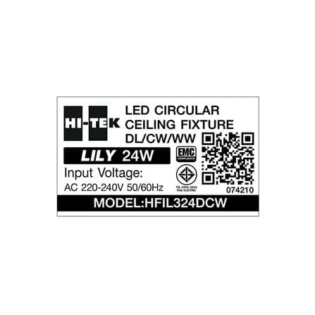 ไฟเพดาน LED HI-TEK HFIL3 15 นิ้ว 24 วัตต์ DAYLIGHT/COOL WHITE/WARM WHITE สีขาว_8