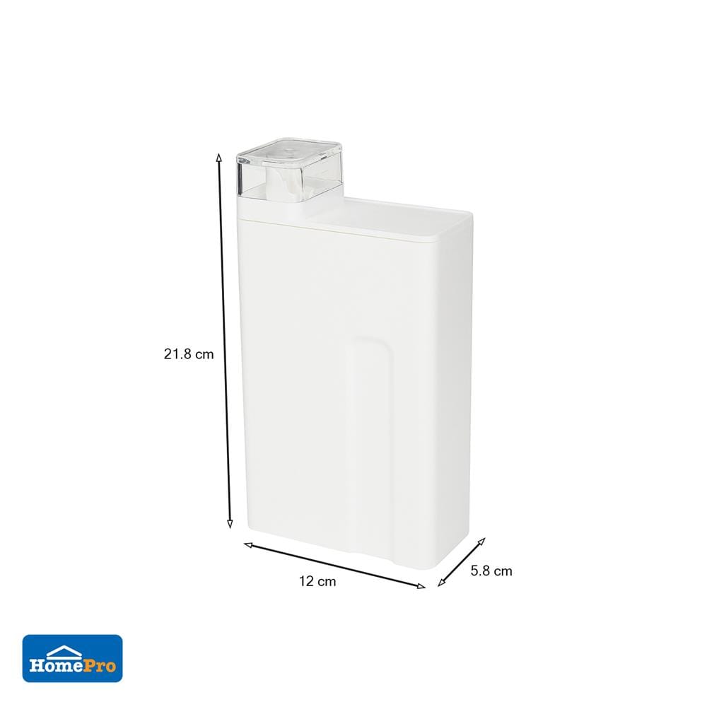 ขวดพลาสติกรีฟิล STACKO PURE 1 ลิตร 12x5.8x21.8 ซม. สีขาว