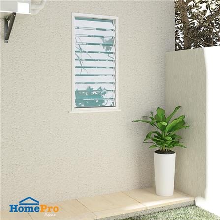 หน้าต่างบานเกล็ด อะลูมิเนียม AZLE 60x110 ซม. สีขาว_1