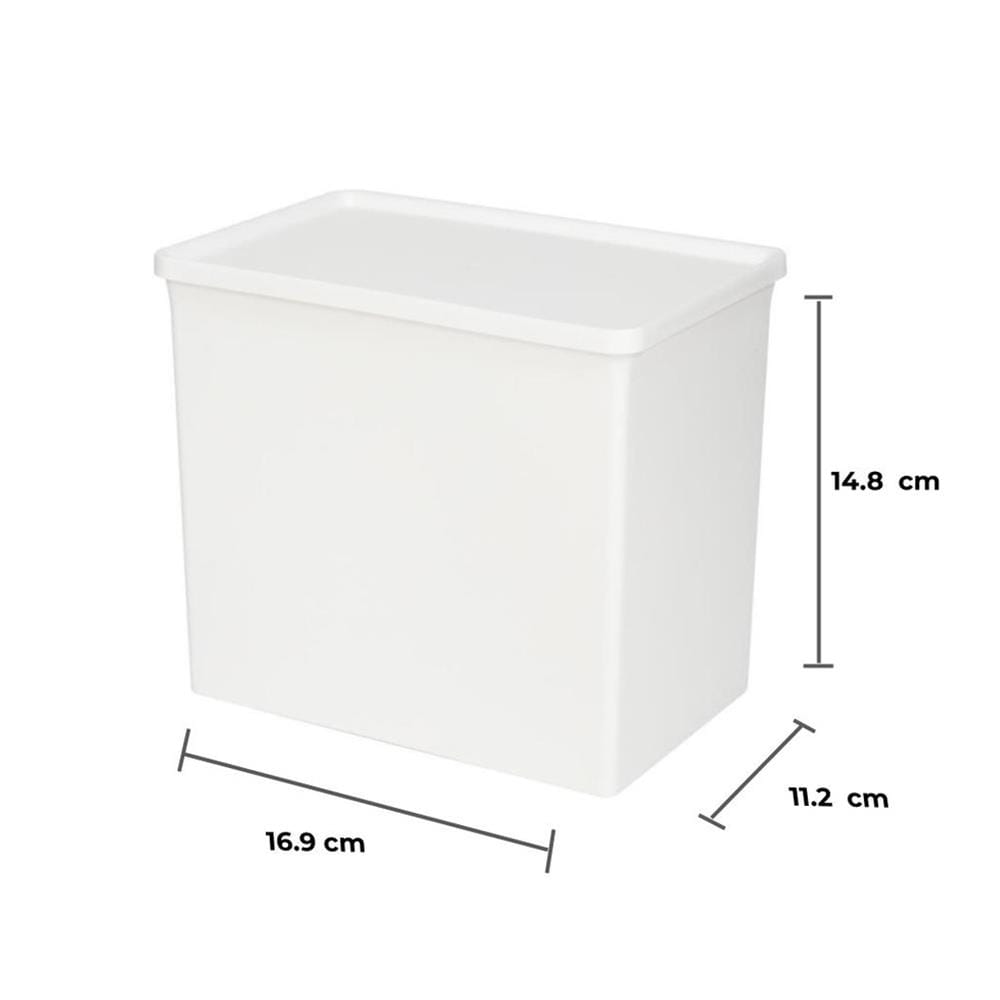 PLASTIC LAUNDRY POWDER STORAGE BOX STACKO PURE 2.5L 16.9X11.2X14.8CM WHITE