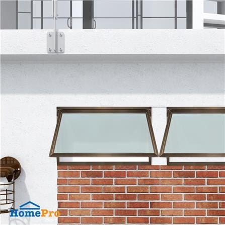 หน้าต่างบานเปิดกระทุ้ง อะลูมิเนียม มุ้ง AZLE 80X50 ซม. สีชา_1