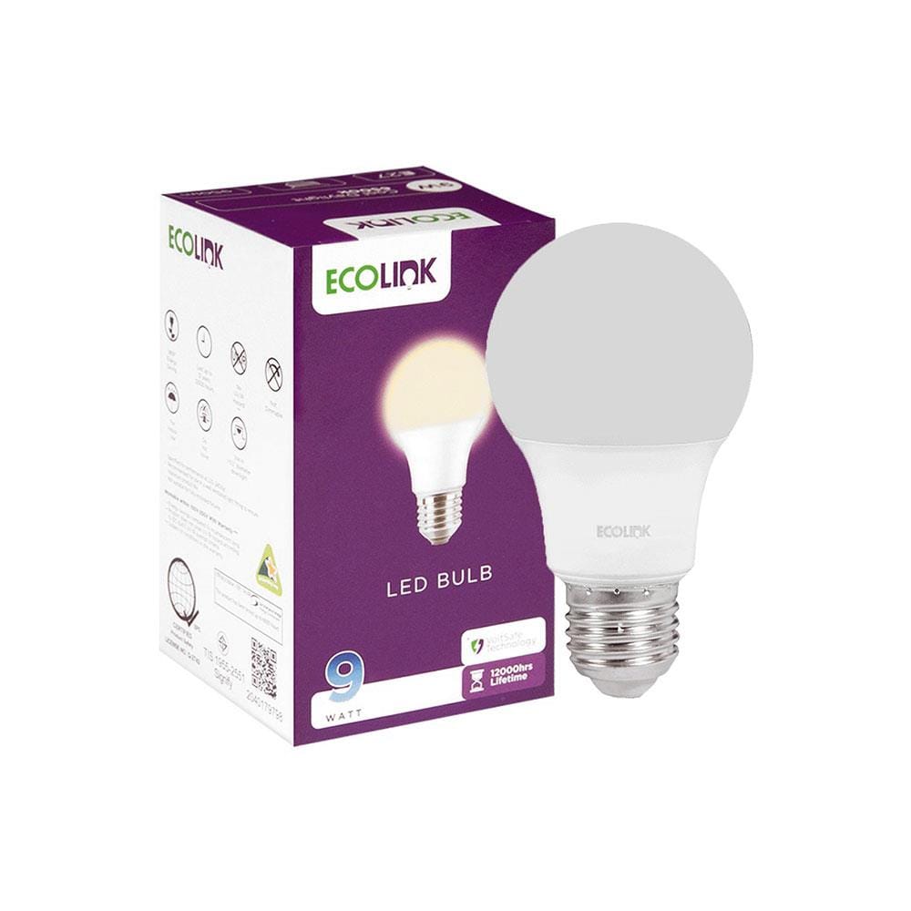 หลอด LED ECOLINK A60 9 วัตต์ WARMWHITE E27