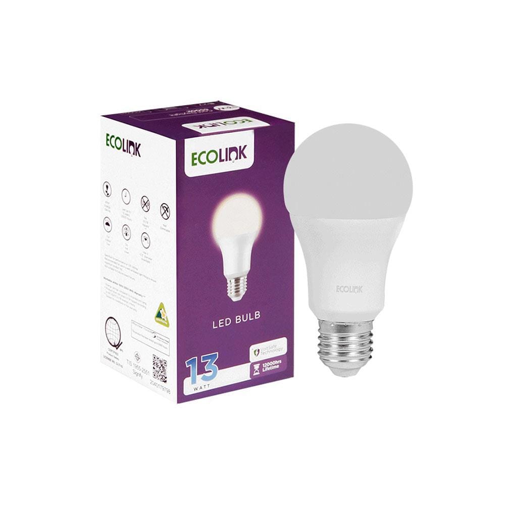 หลอด LED ECOLINK A65 13 วัตต์ WARMWHITE E27