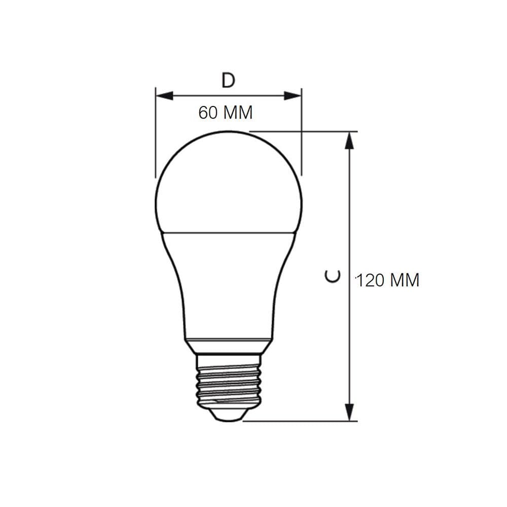 หลอด LED ECOLINK A65 13 วัตต์ WARMWHITE E27