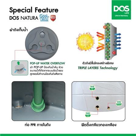 ถังเก็บน้ำ DOS NATURA KV 1000 ลิตร สี ARCTIC GREY GRANITE_5
