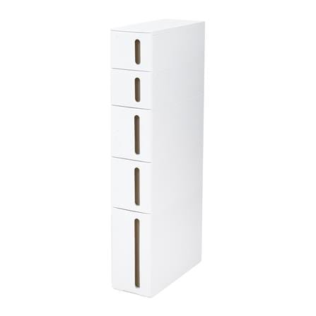 ตู้ลิ้นชักแคบ 5 ชั้น STACKO SEMAI 18x45.5x105 ซม. สีขาว_0
