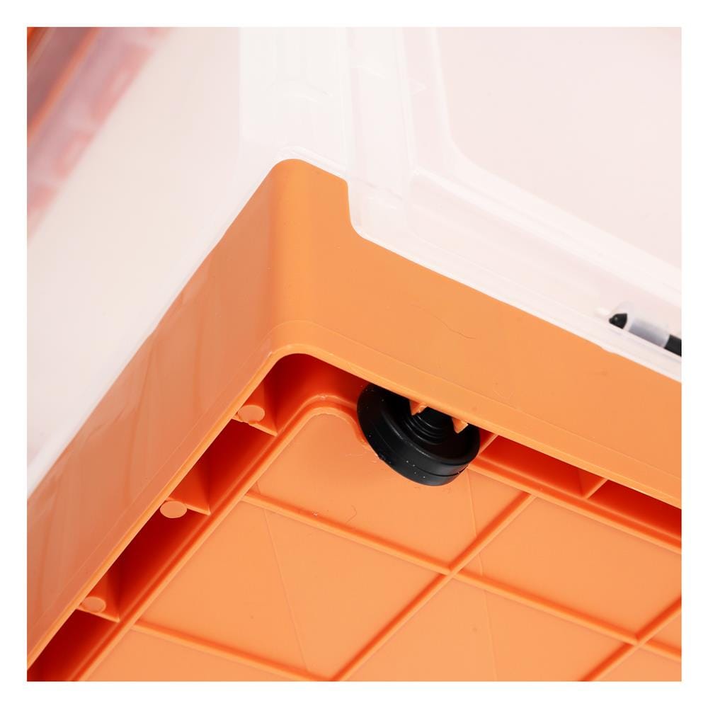 กล่องเก็บของพับได้ STACKO I NE 51x36x30.5 ซม. สีส้ม/ใส