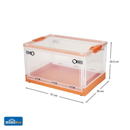 กล่องเก็บของพับได้ STACKO I NE 51x36x30.5 ซม. สีส้ม/ใส_8
