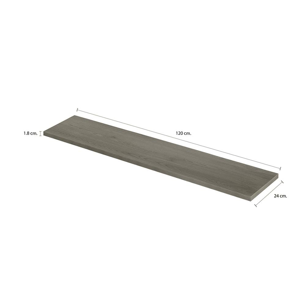 แผ่นชั้นไม้เมลามีน STACKO 120x24x1.8 ซม. สีเวอร์มองท์