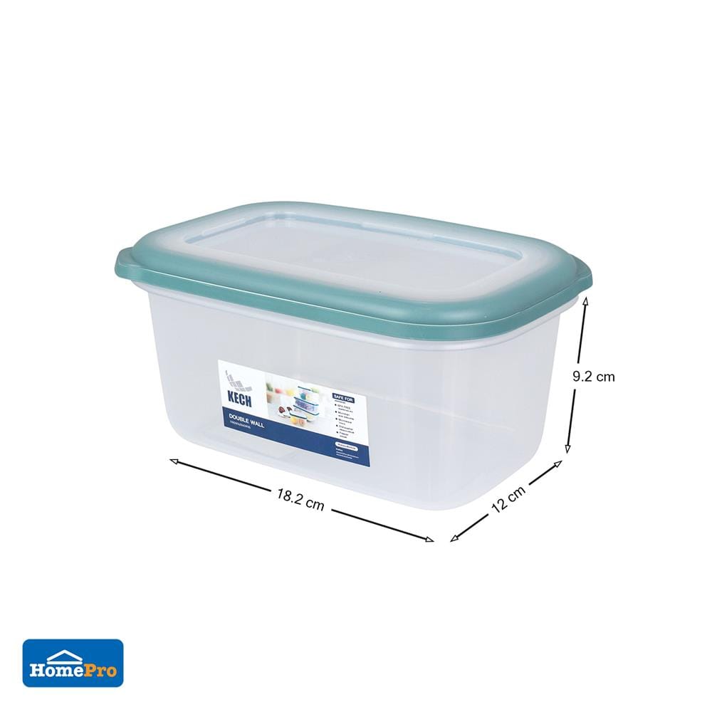 กล่องอาหาร 1.2 ลิตร KECH DOUBLE WALL 9033 สีเขียว