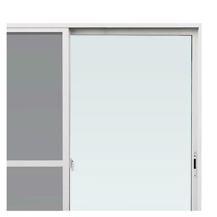 ประตูบานเลื่อน UPVC S-S มุ้ง AZLE 200X205 ซม. สีขาว_1