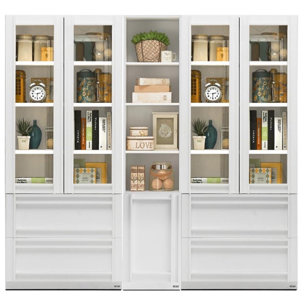 ชุดตู้หนังสือ KONCEPT LYBRARY-SCDW80 200 ซม. สีขาว