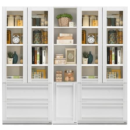 ชุดตู้หนังสือ KONCEPT LYBRARY-SCDW80 200 ซม. สีขาว_0