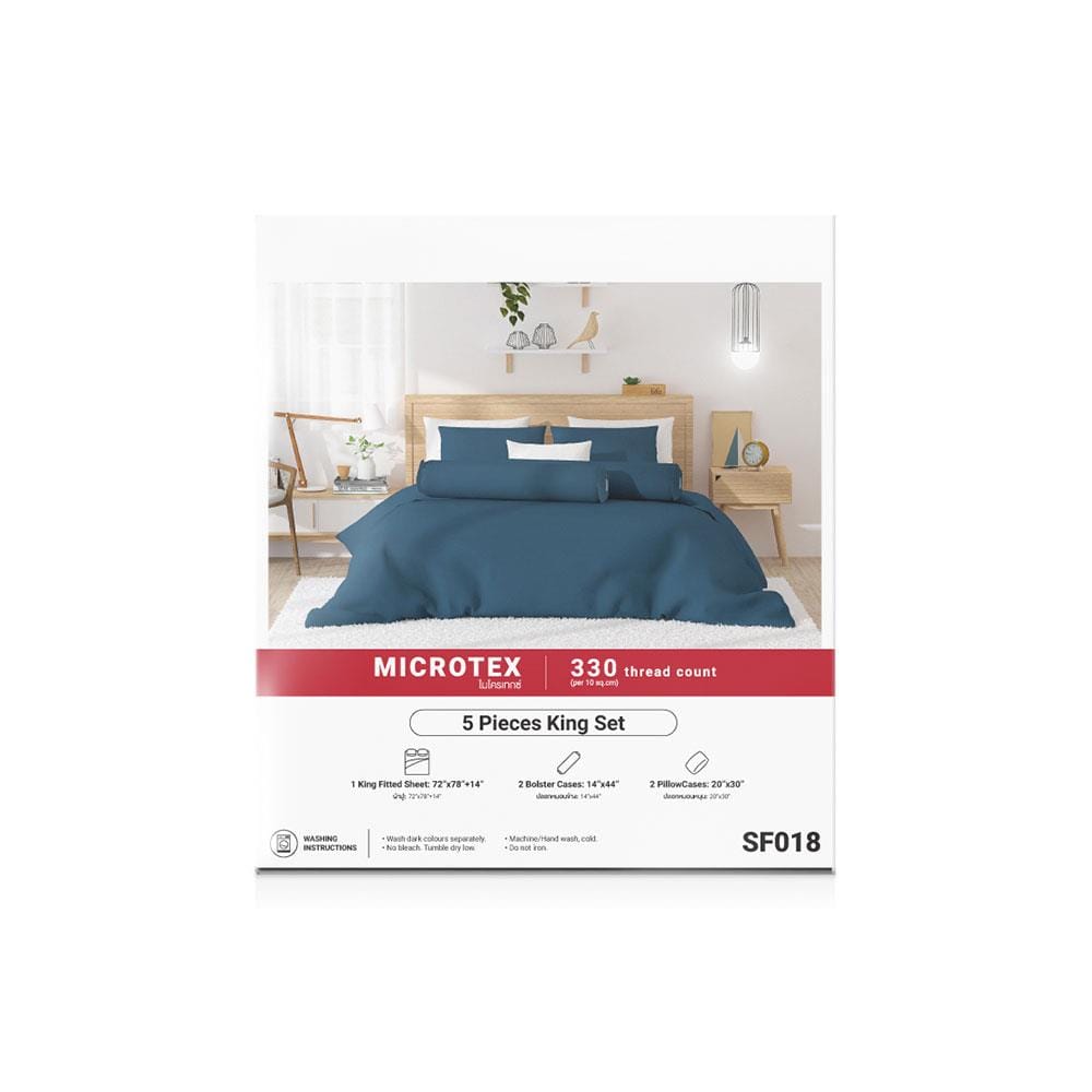 ชุดผ้าปูที่นอน 6 ฟุต 5 ชิ้น FROLINA MICROTEX SF018