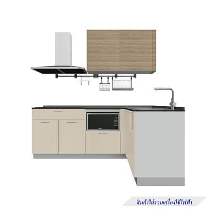 ครัวไม้สำเร็จ STARMARK CONTE L220H_R 220 ซม.