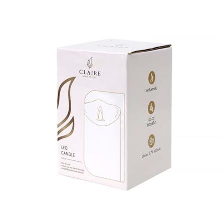 เทียน LED CLAIRE WAX REMOTE RECHARGE DIM 4 นิ้ว 0.3 วัตต์ WARMWHITE สีขาว_4