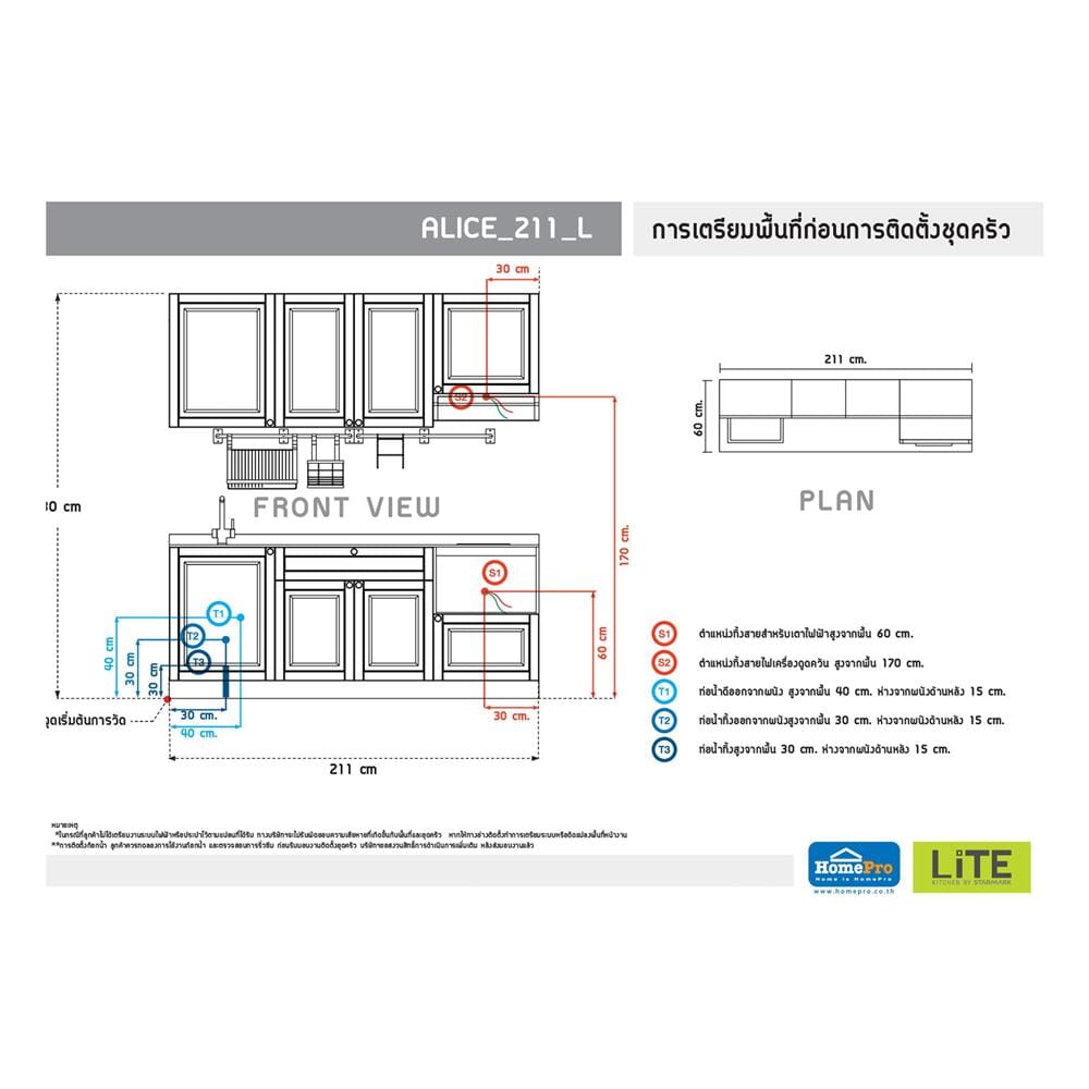 ครัวไม้สำเร็จ STARMARK ALICE 211_L