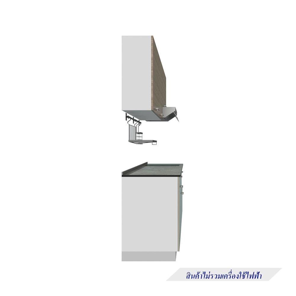 ครัวไม้สำเร็จ STARMARK CONTE 166_L_NS 166 ซม.