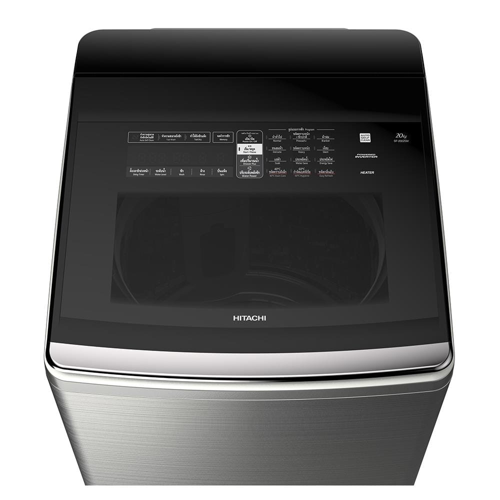 เครื่องซักผ้าฝาบน HITACHI SF-200ZGV SS 20 กก. อินเวอร์เตอร์