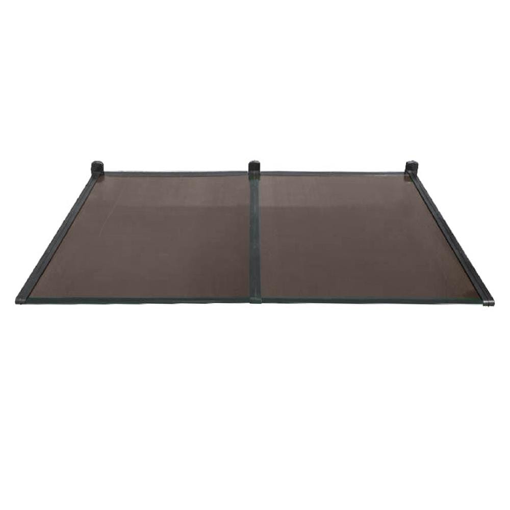 กันสาดโพลีคาร์บอเนต ขาตรง SUNSHIELD 100x200 ซม. สีน้ำตาลเข้ม