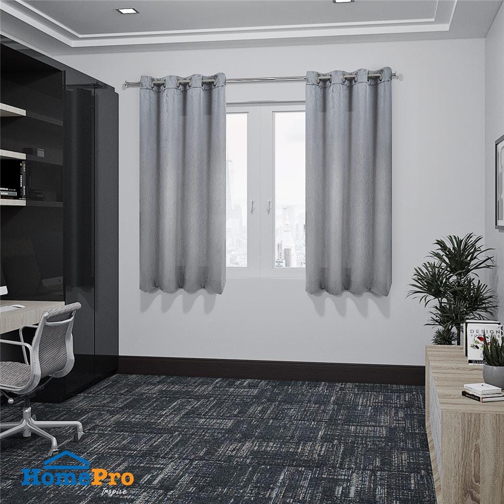 ผ้าม่าน EYELET HOME LIVING STYLE BAMFORD UV 140X160 ซม. สีเทา