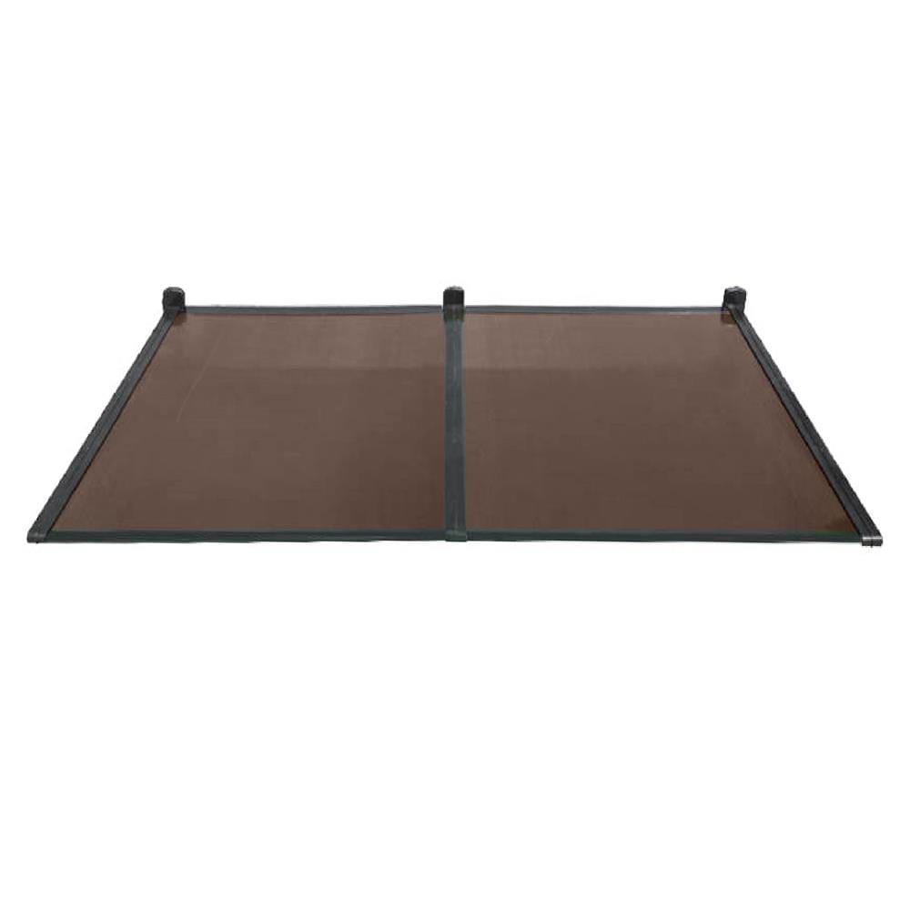 กันสาดโพลีคาร์บอเนต ขาตรง SUNSHIELD 100x200 ซม. สีชา