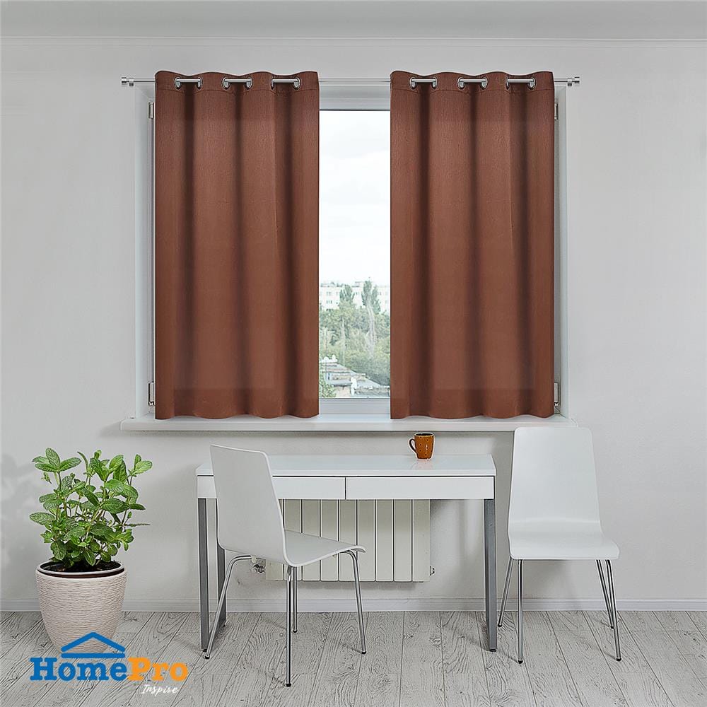 ผ้าม่าน  EYELET HOME LIVING STYLE TAOS UV 140X160 ซม. สีน้ำตาล