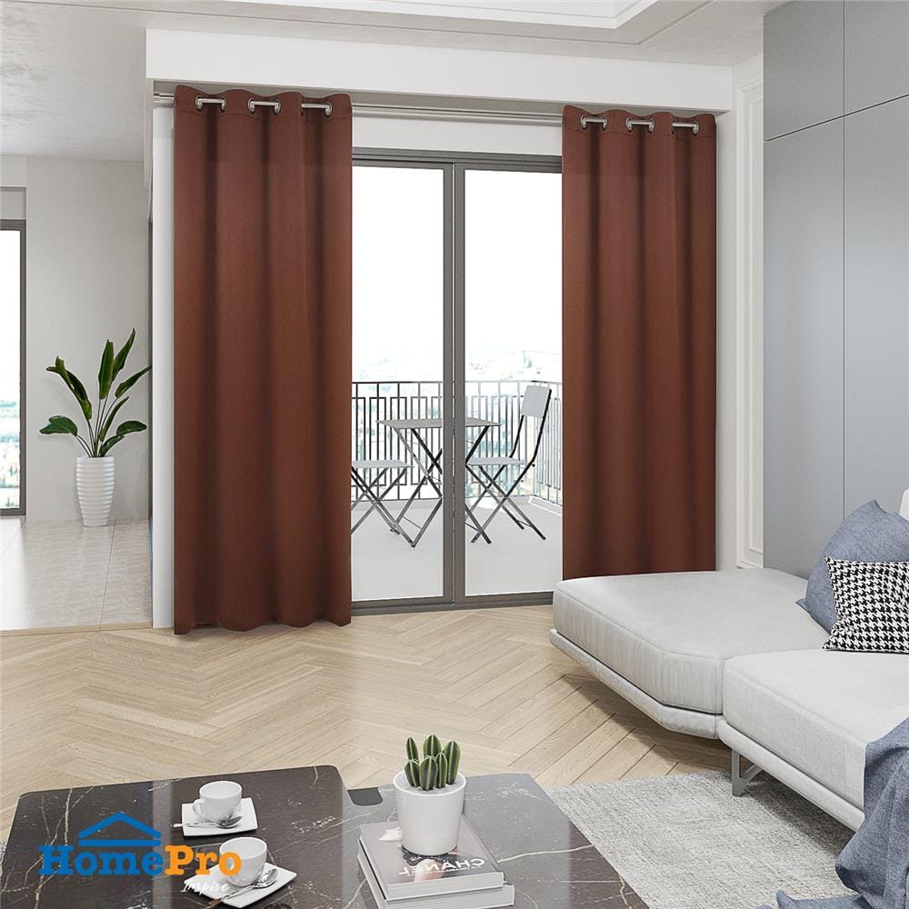 ผ้าม่าน EYELET HOME LIVING STYLE TAOS UV 140X220 ซม. สีน้ำตาล
