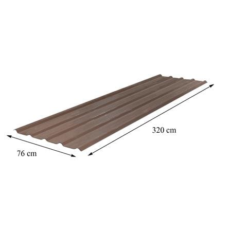 เมทัลชีท SUNSHIELD 0.35 มม. 0.76x3.2 ม. สีน้ำตาล_4