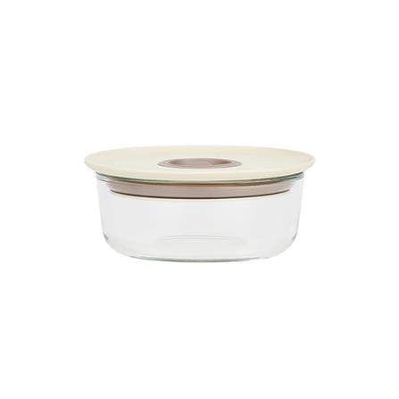 กล่องอาหารแก้วกลม NEOFLAM FIKA CLIK 0.28 ลิตร สีครีม_0